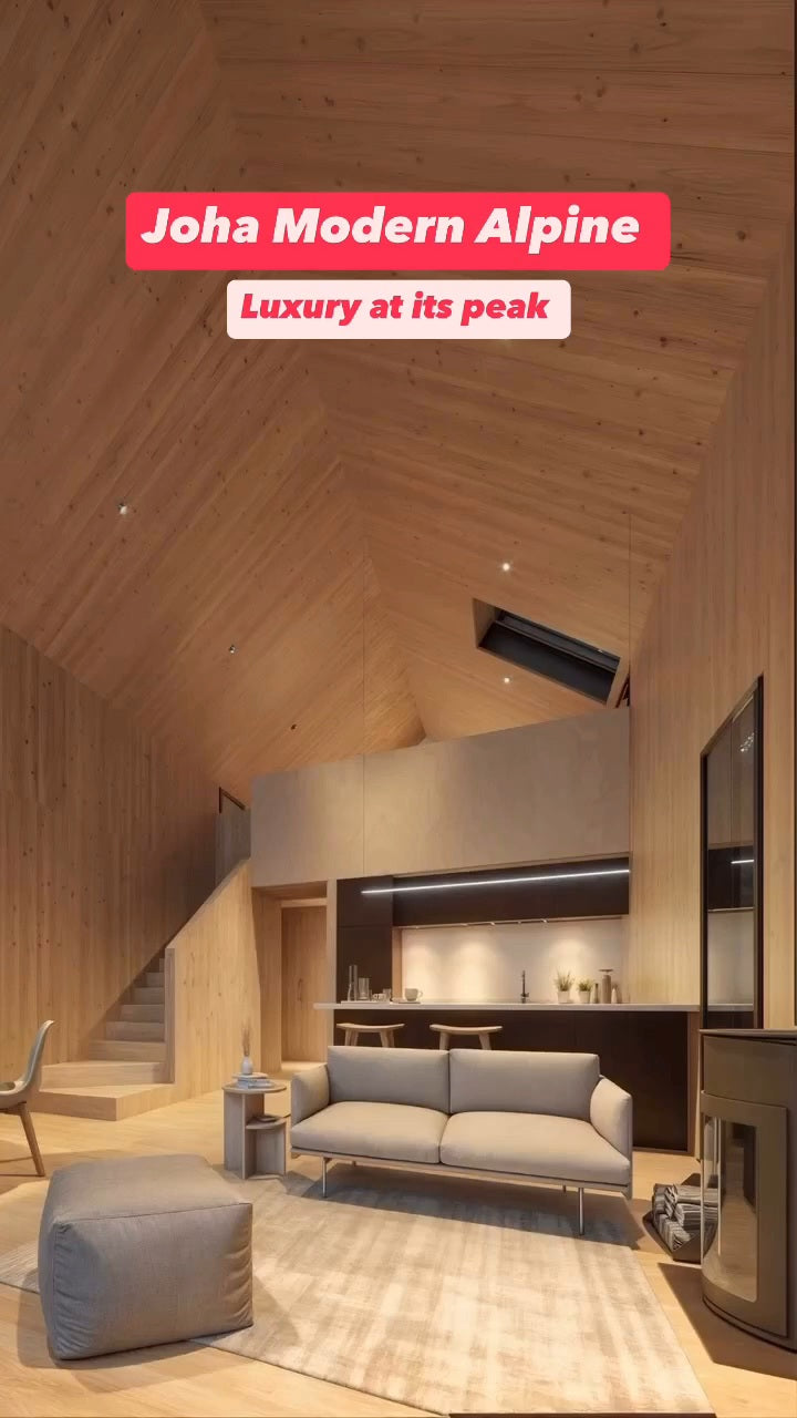 Essential houses prefab living space. A Prefabricated House with Bedrooms, Fully Equipped Kitchen, and Bathroom.