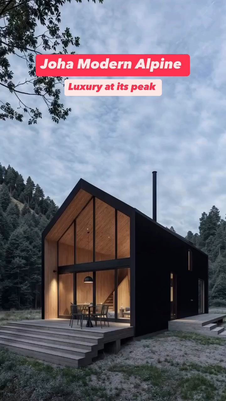 Essential houses prefab living space. A Prefabricated House with Bedrooms, Fully Equipped Kitchen, and Bathroom.