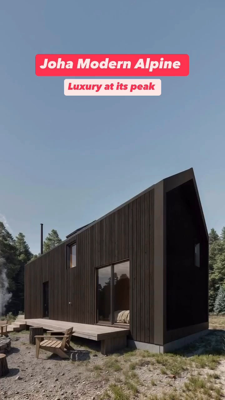 Essential houses prefab living space. A Prefabricated House with Bedrooms, Fully Equipped Kitchen, and Bathroom.