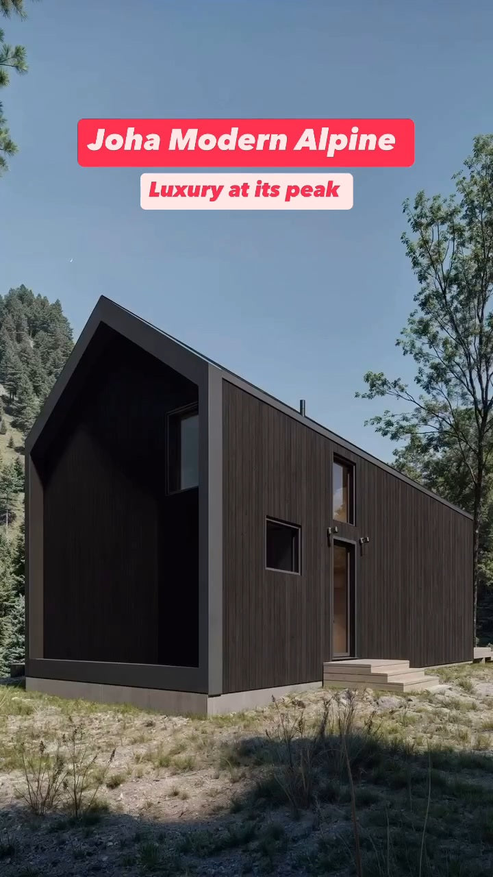 Essential houses prefab living space. A Prefabricated House with Bedrooms, Fully Equipped Kitchen, and Bathroom.